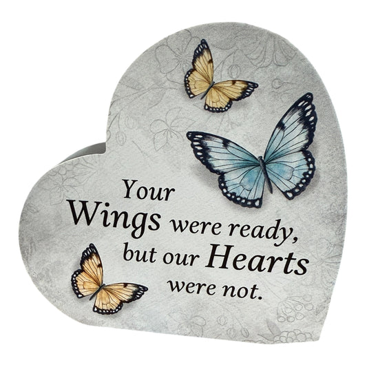 Memorial- "Butterfly" Heart Sitter