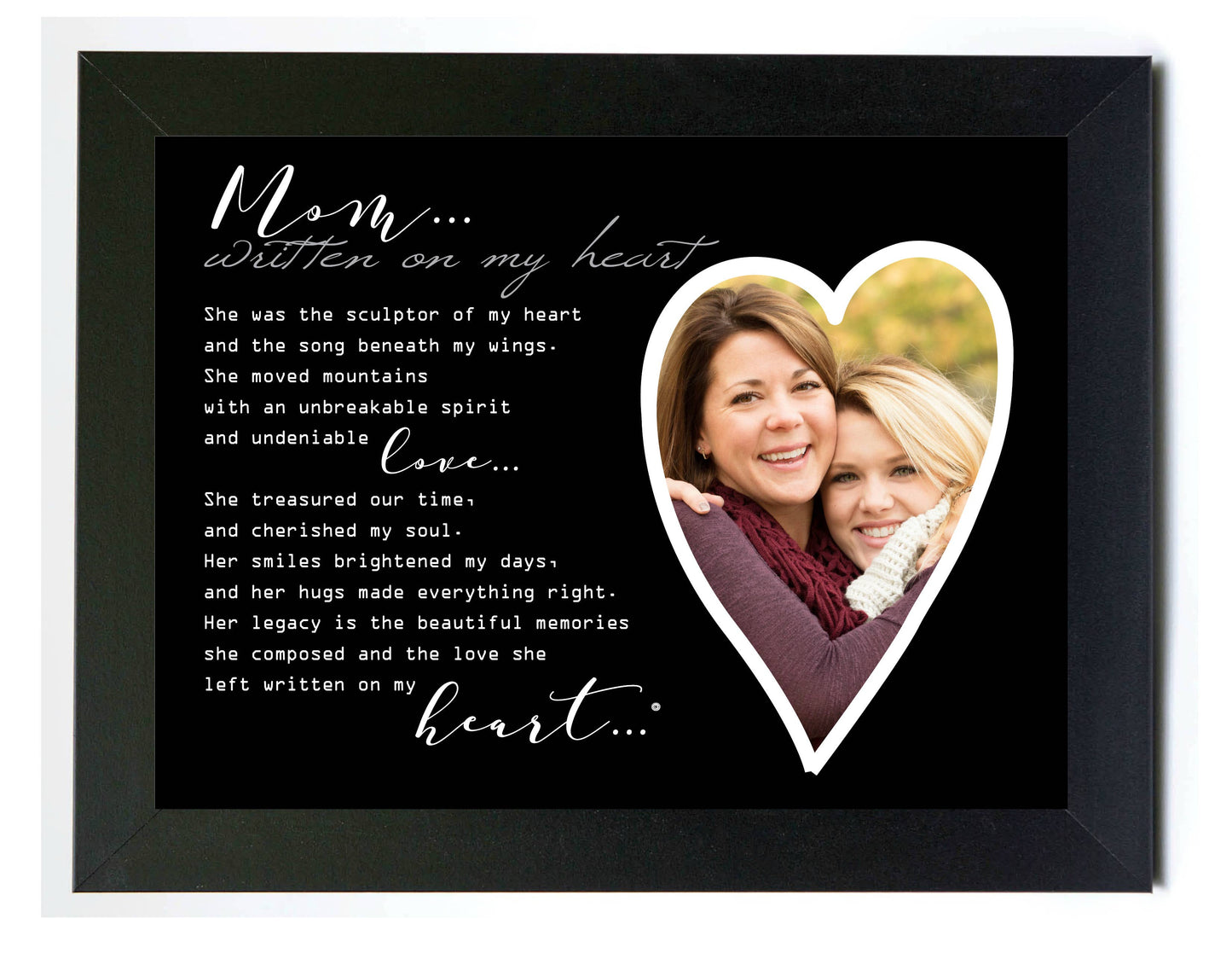 Mom Written On My Heart: Remembrance Gift For Mom Loss 6412