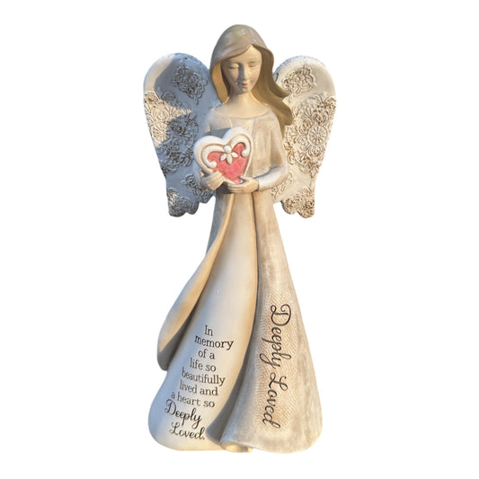Memorial- "Deeply Loved" Angel Figurine