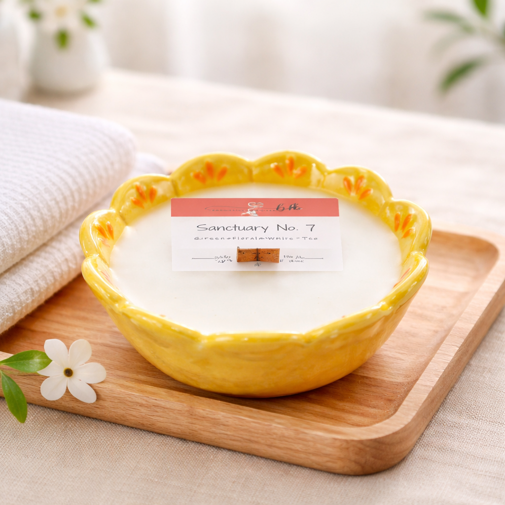 6oz Sanctuary No. 7 Yellow Flower Dish