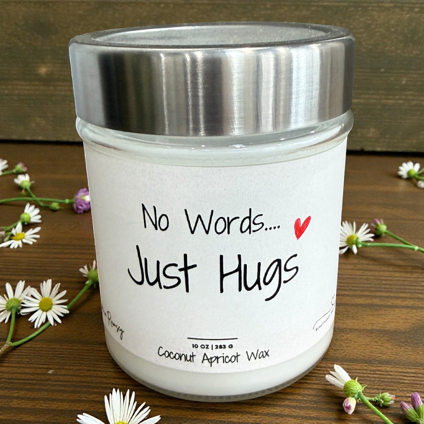 Memorial- No Words...Just Hugs Candle