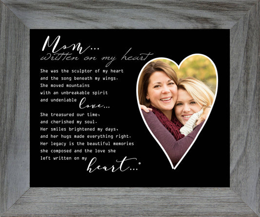 Mom Written On My Heart: Remembrance Gift For Mom Loss 6412