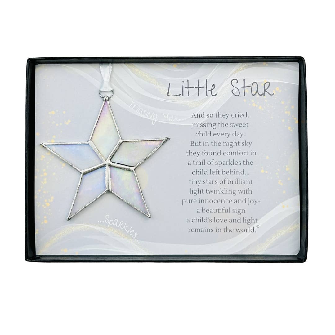 Little Star Infant/Child Memorial Handmade Glass Star 7723