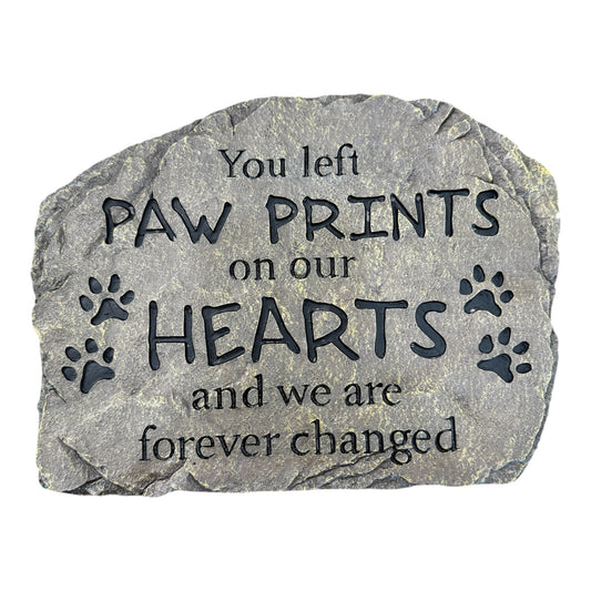 Memorial- Paw Prints Stone