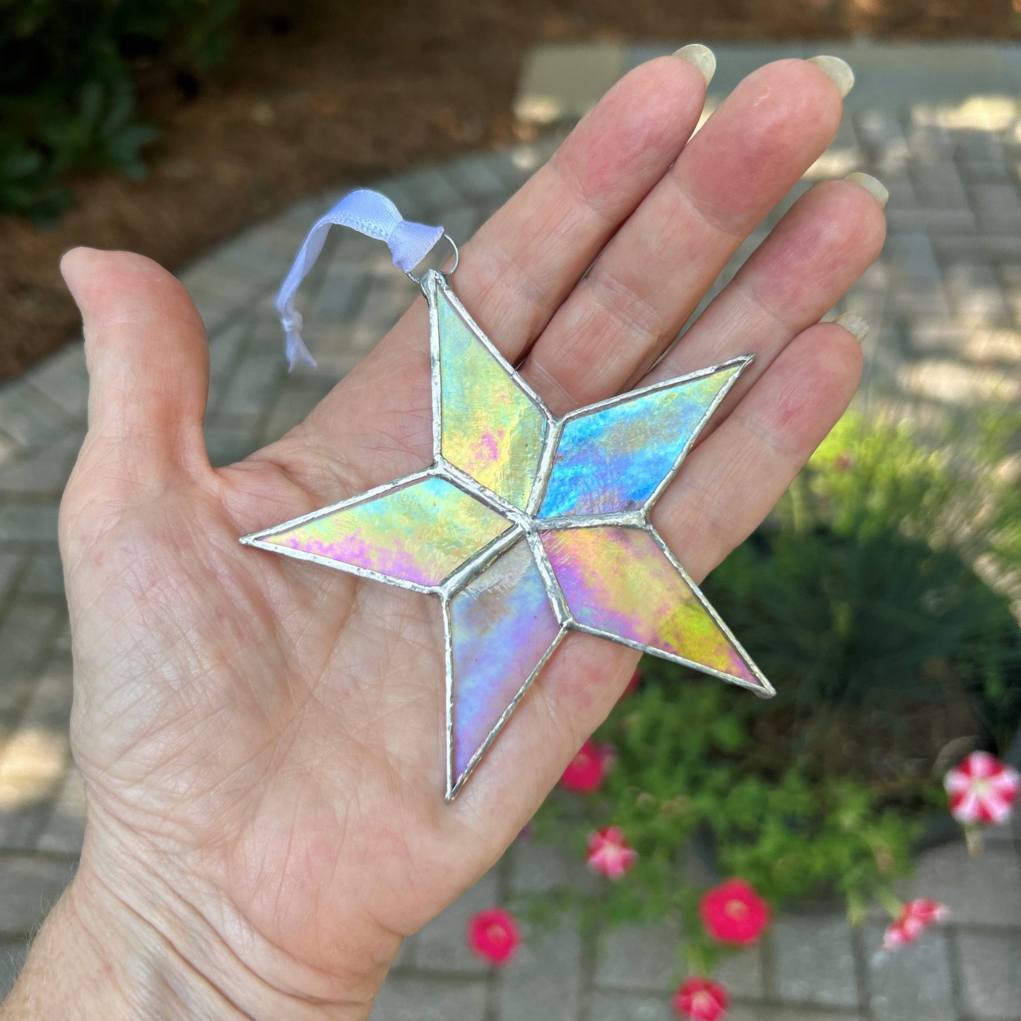 Little Star Infant/Child Memorial Handmade  Glass Star 7723