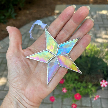 Little Star Infant/Child Memorial Handmade  Glass Star 7723