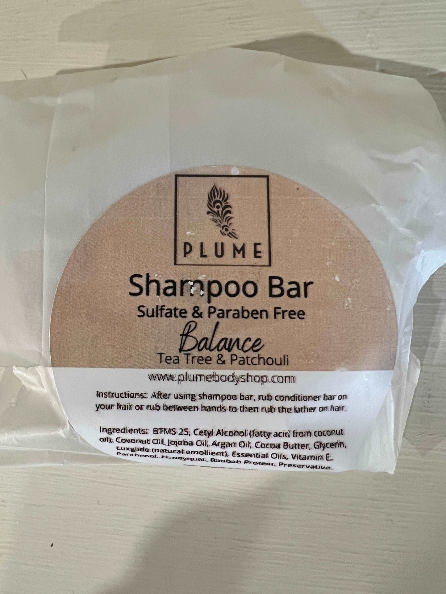 Plume- shampoo bar