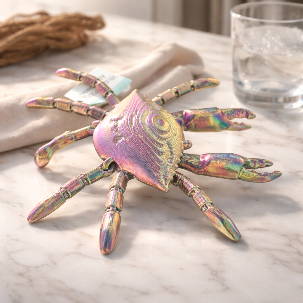 3D Multicolored Crab