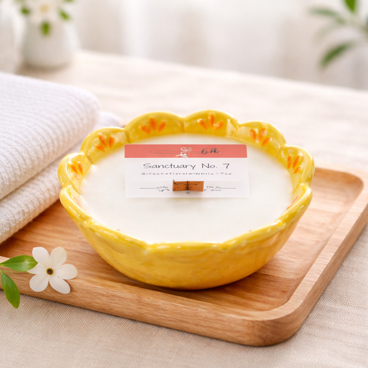 6oz Sanctuary No. 7 Yellow Flower Dish