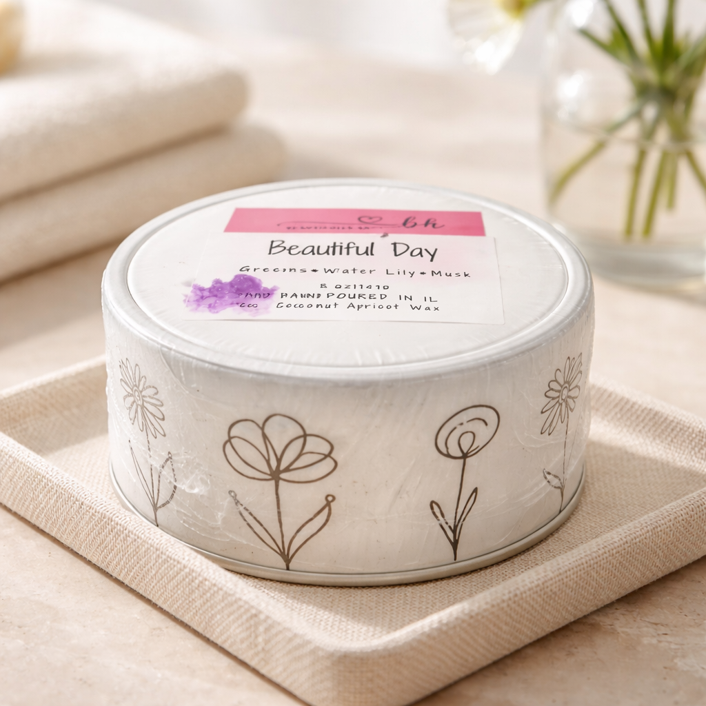 5oz Beautiful Day white Flower Dish