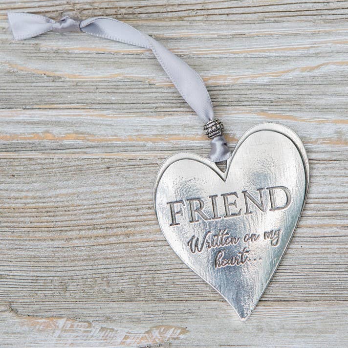 Loss of Friend USA Handmade Pewter Sympathy Ornament 6433