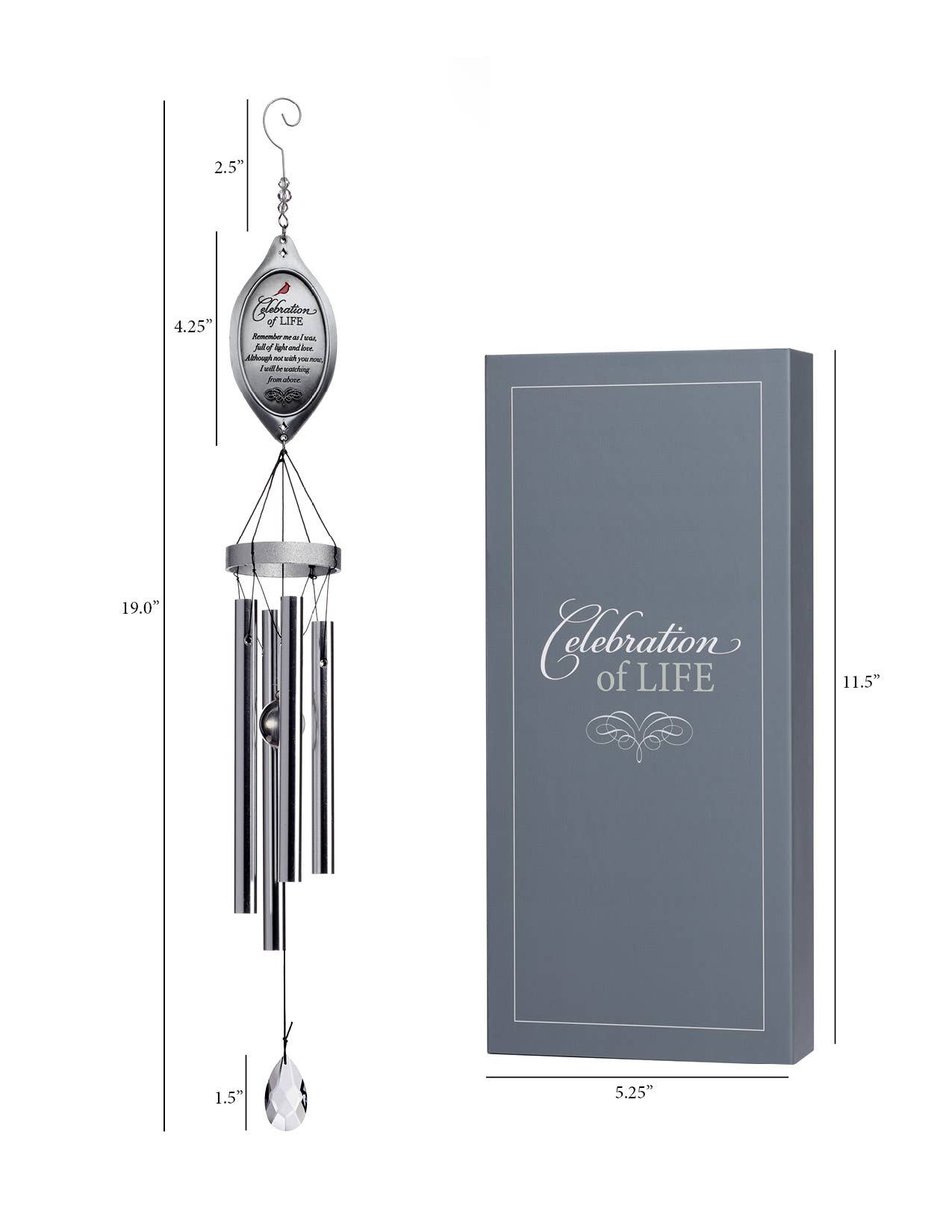 Celebration Of Life Memorial Windchime Gift Boxed 6360